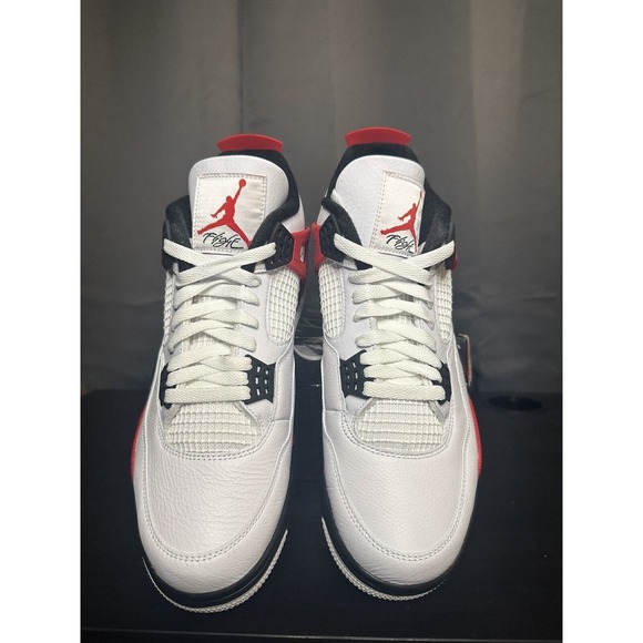 New Jordan 4 Retro Mid Red Cement Men’s Sz 10.5 (DH6927-161) DS Ship Fast! - Picture 3 of 7